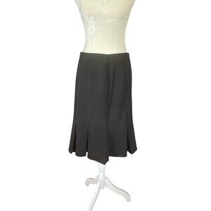 AB Studio women's size 6 black mermaid skirt pleated bottom side zipper